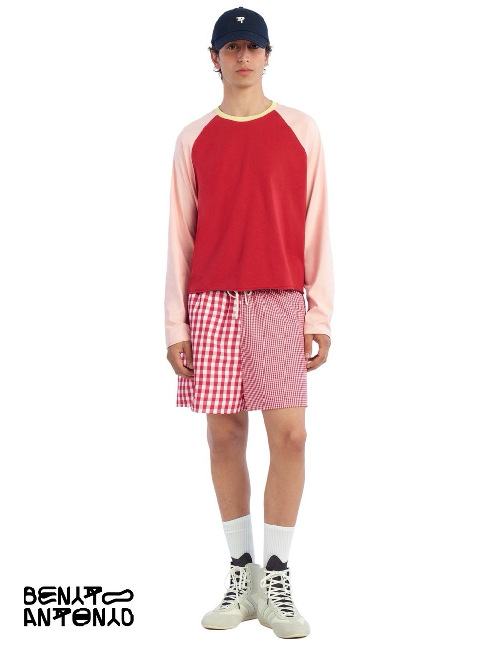 BENITO ANTONIO ZARA COLOR BLOCK CROP TEE